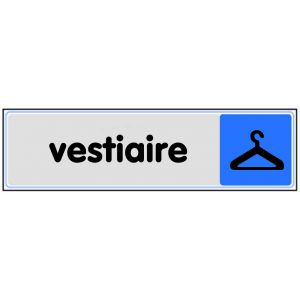 Plaquette de porte Vestiaire - Plexiglas couleur 170x45mm - 4033709