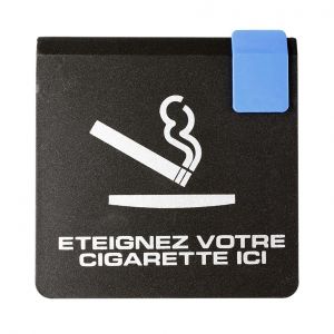 Plaquette de porte Eteignez votre cigarette ici - Europe design 95x95mm - 4270128