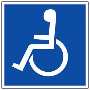 Panneau Handicapés - Rigide 200x200mm - 4220123