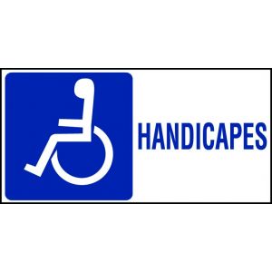 Panneau Handicapés - Rigide 960x480mm - 4000190