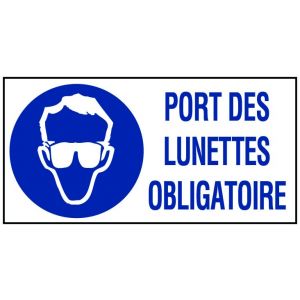 Panneau Port des lunettes obligatoire - Rigide 960x480mm - 4000381