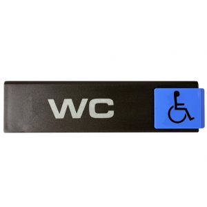 Plaquette de porte WC handicapés - Europe design 175x45mm - 4260815