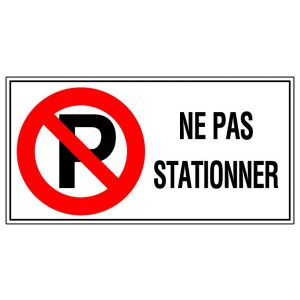 Panneau Ne pas stationner - Rigide 960x480mm - 4000336