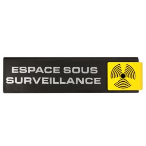 Plaquette de porte Espace sous surveillance - Europe design 175x45mm - 4260242
