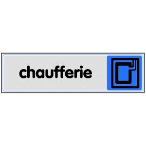 Plaquette de porte Chaufferie - Plexiglas couleur 170x45mm - 4032696
