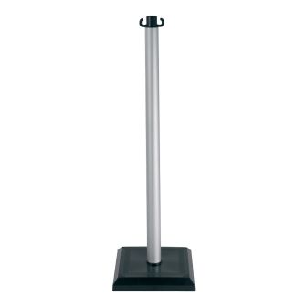 Poteau PVC Gris Alu sur socle lesté 3kg - Novap