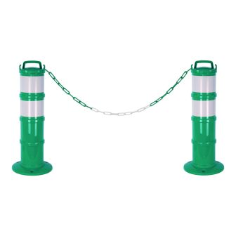 Kit de 2 balises modulables Verte avec deux bandes rétroréfléchissantes - Novap