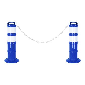 Kit de 2 balises modulables Bleue avec deux bandes rétroréfléchissantes - Novap