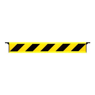 Barrière fixe de 1m rétroréfléchissante Jaune/Noire Hachuré - Novap