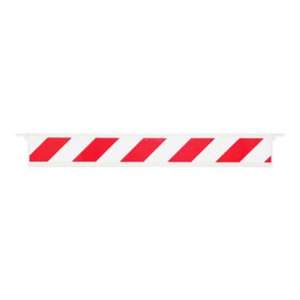 Barrière fixe de 1,5m rétroréfléchissante Rouge/Blanche Hachuré - Novap 