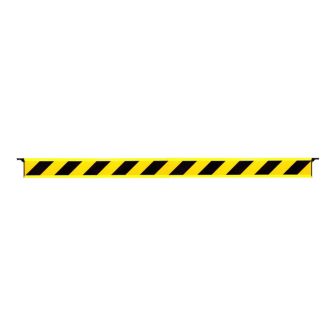 Barrière fixe de 2m rétroréfléchissante Jaune/Noire Hachuré - Novap