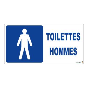 Panneau Toilettes Hommes - Rigide 960x480mm - 4000176