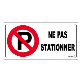 Panneau Ne pas stationner - Rigide 960x480mm - 4000336