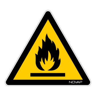 Panneau Danger matières inflammables - Novap