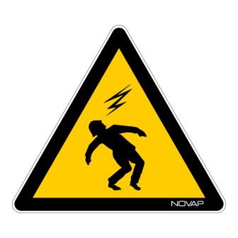 Panneau Danger d'électrocution - Novap