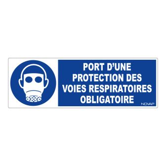 Panneau Port d'une protection des voies respiratoires - Rigide 450x150mm - 4030616