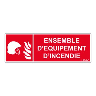 Panneau Ensemble d'équipement d'incendie - Rigide 450x150mm - 4030852