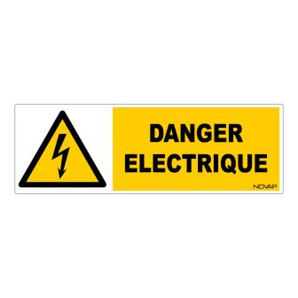 Panneau Danger éléctrique - Rigide 450x150mm - 4062914