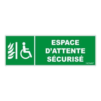 Panneau Espace d'attente sécurisé- Rigide 450x150mm - 4062938