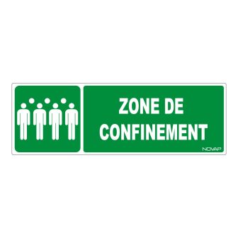 Panneau Zone de confinement - Rigide 450x150 - Novap