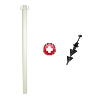 Poteau PVC Blanc avec pointe - 2000048