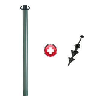 Poteau PVC Vert bronze avec pointe - 2000055