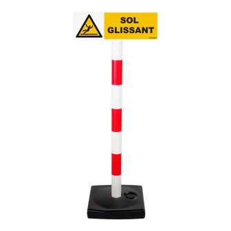 Kit poteau PVC avec panneau - Sol glissant - 2001410