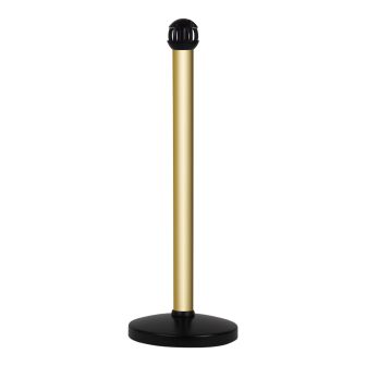 Poteau aluminium champagne sur socle portable avec tête 4 crochets - 2020015