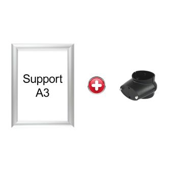 Support d'information A3 Alu avec collier - 2034005