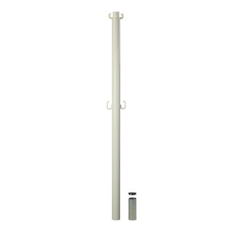 Poteau acier Blanc grande hauteur avec manchon - novap
