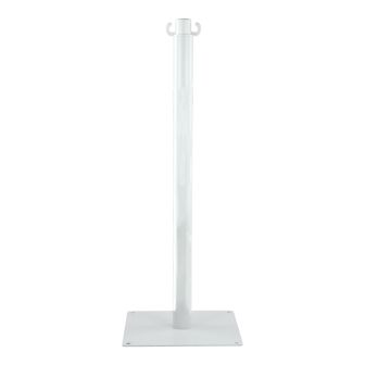 Poteau acier Blanc sur platine à fixer - Novap