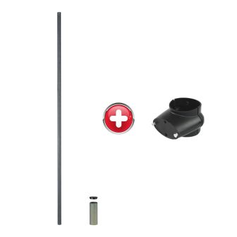Poteau acier 2m50 galvanisé très grande hauteur avec support panneau - 2229128