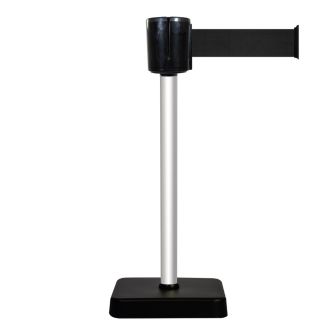 Poteau à sangle alu - noir 10m x 100mm sur socle mobile - 2800990