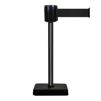 Poteau à sangle alu noir 10m x 100mm sur socle mobile - 2801041