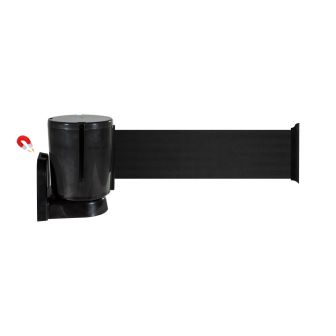 Enrouleur mural magnétique sangle Noire 10m x 100mm - 2801225