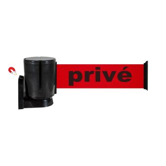 Enrouleur mural magnétique sangle Rouge Privé 10m x 100mm - 2801256