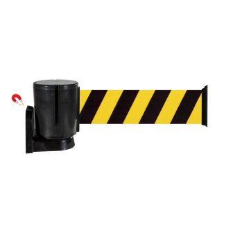 Enrouleur mural magnétique sangle Jaune/Noire 10m x 100mm - 2801270