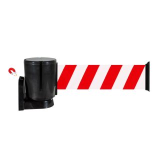 Enrouleur mural magnétique sangle Rouge/Blanc 10m x 100mm - 2801287