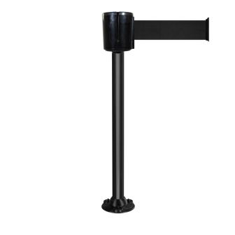 Poteau à sangle alu noir 10m x 100mm socle fixe - 2801508