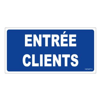 Panneau Entrée Clients - Rigide 960x480mm - 4000275