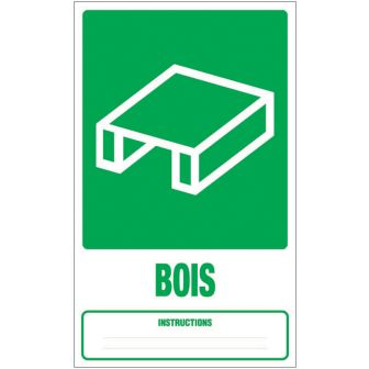Panneau Dechets bois - Rigide 330x200mm - 4000640