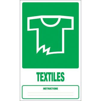Panneau Dechets textiles - Rigide 330x200mm - 4000664