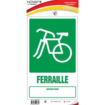 Panneau Dechets ferraille - Vinyle adhésif 330x200mm - 4000831