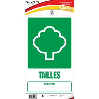 Panneau Dechets tailles - Vinyle adhésif 330x200mm - 4000848