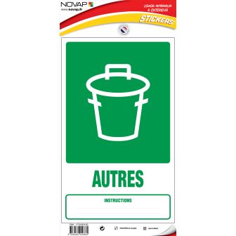 Panneau Dechets autres - Vinyle adhésif 330x200mm - 4000862