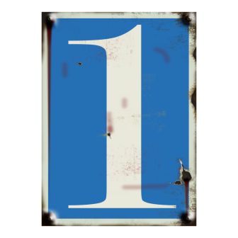 N°1 - vintage souple adhésif fond bleu - 4004617