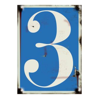 N°3 - vintage souple adhésif fond bleu - 4004631