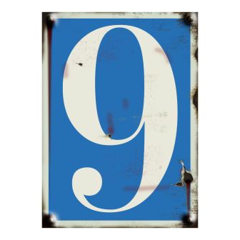 N°9 - vintage souple adhésif fond bleu - 4004693