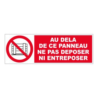 Panneau ne pas entreposer pour sol - 450x150 mm - Novap