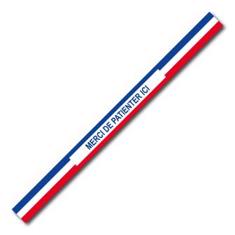 Bande Merci de patienter ici - Election - spécial sol - 1000x70 mm - NOVAP